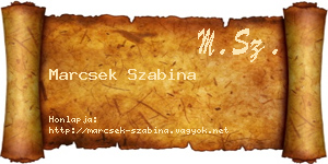 Marcsek Szabina névjegykártya