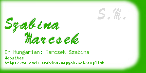 szabina marcsek business card